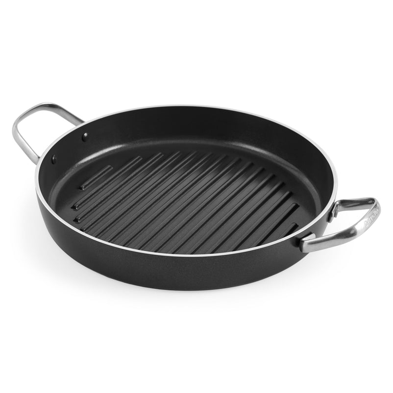 ESSENTIALS Tigaie grill, aluminiu, D.28cm