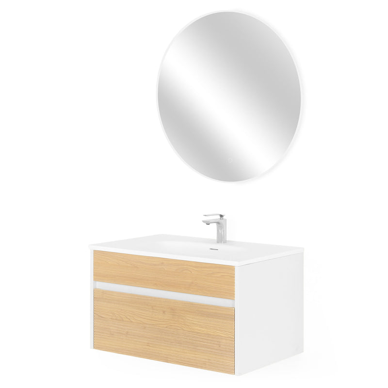 GLORIA/APOLLO Set mobilier baie, mască lavoar, lavoar și oglindă