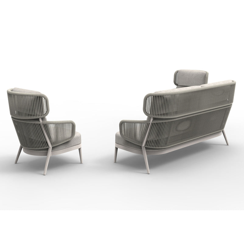 BILBAO Set mobilier terasă/grădină, 2 fotolii, canapea și masă
