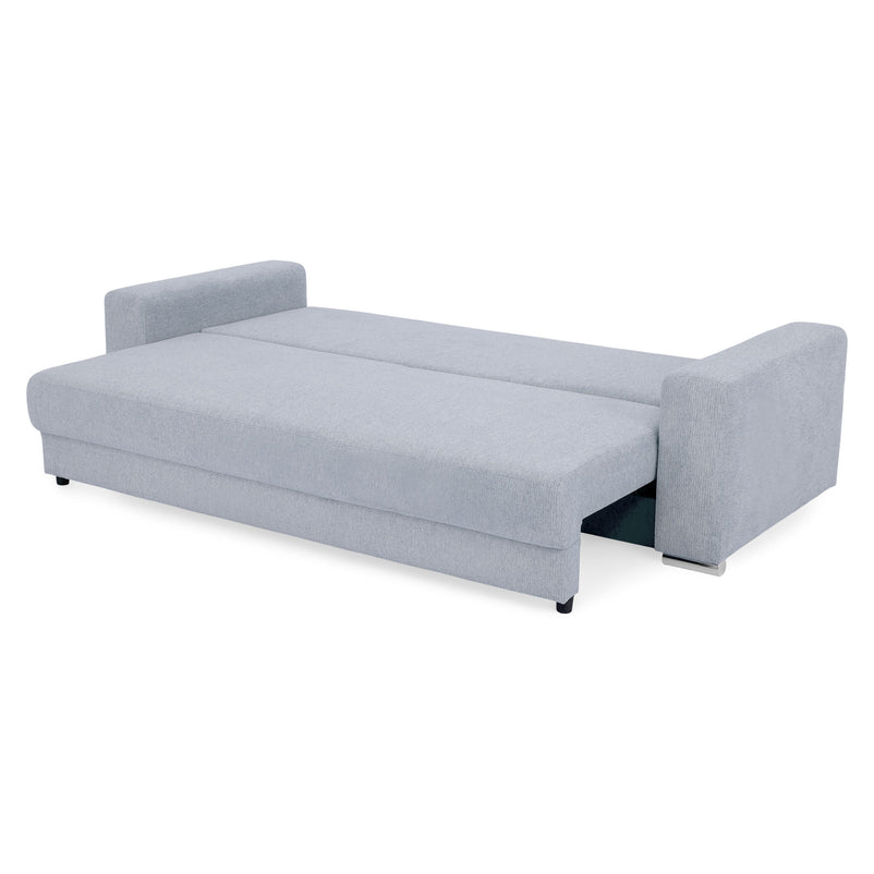 ANTONY Canapea extensibilă, 3 locuri, ladă depozitare, stofă