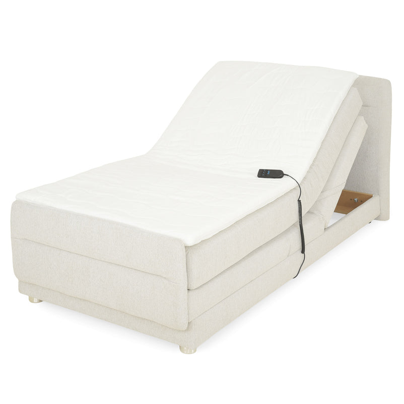 RAYONG Pat tapițat electric, saltea inclusă,100x200cm
