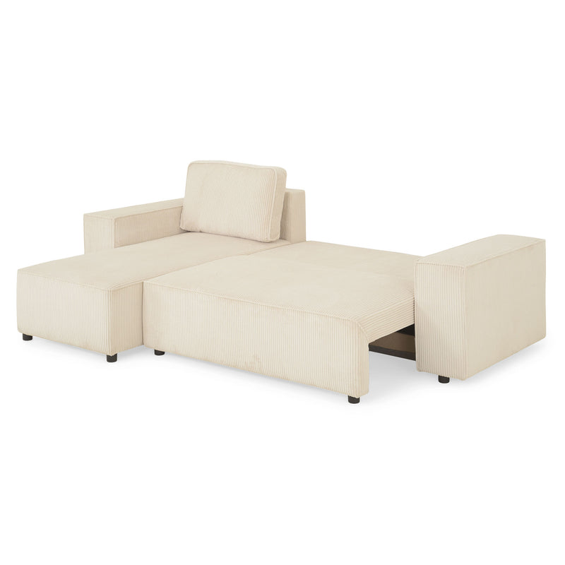 AINE Colțar extensibil, șezlong interschimbabil cu ladă depozitare, stofă