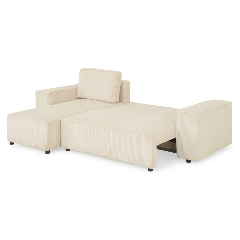 AINE Colțar extensibil, șezlong interschimbabil cu ladă depozitare, stofă