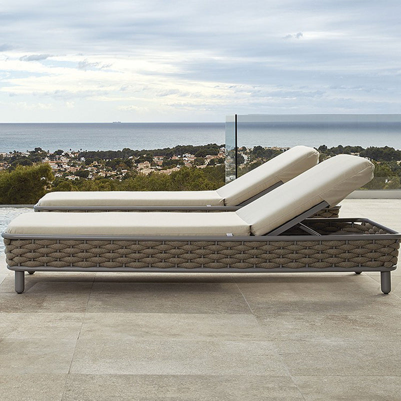 CALOOCAN Set 2 șezlonguri exterior