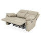 HUDSON Canapea 2 locuri, 2 reclinere manuale, piele naturală