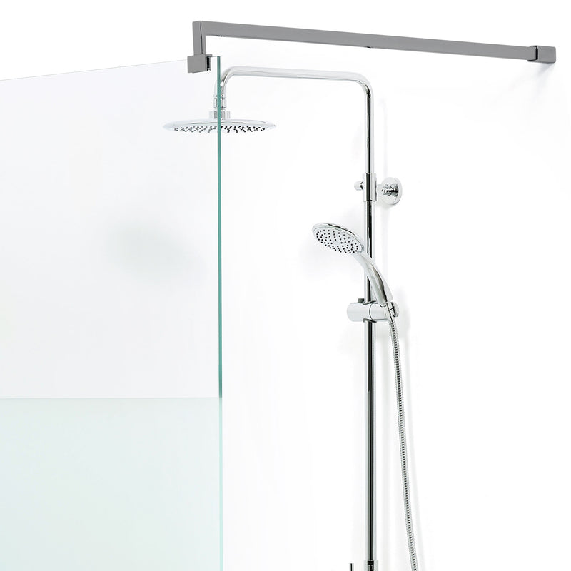 LIBERTY Sistem duș, 96x200 cm, sticlă, sablat cu dunga decorativa
