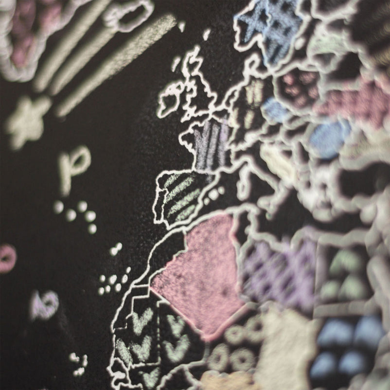 MY WORLD CHALKBOARD Decorațiune perete