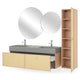 HEXIS Set mobilier baie, mască lavoar, lavoar, 2 oglinzi, dulap
