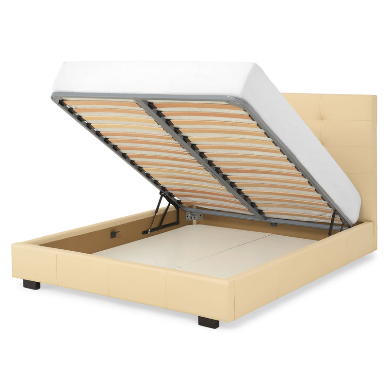 PATIO Pat tapițat, 160x200cm, somieră și ladă depozitare incluse