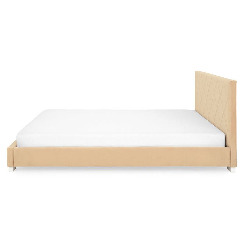 KRONIA Pat tapițat, 160x200cm, somieră inclusă