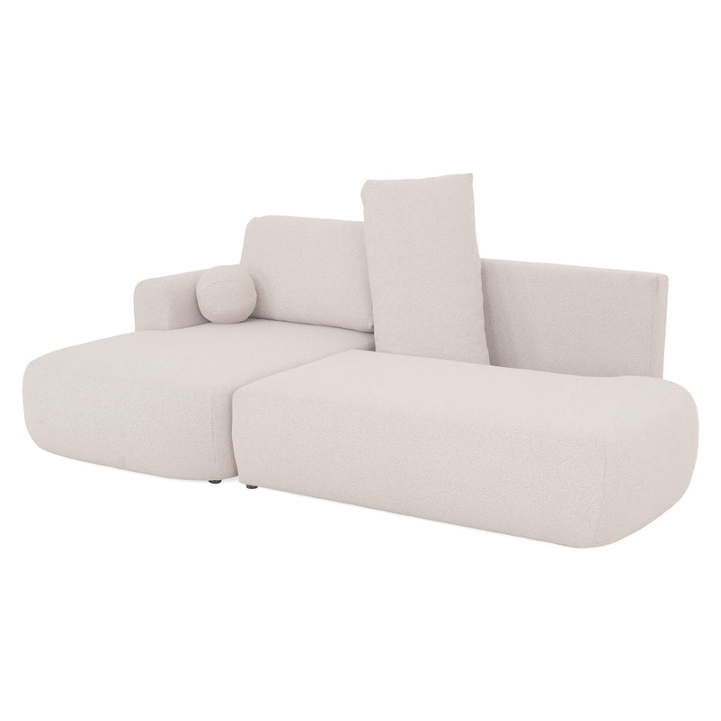 LAON Colțar extensibil, șezlong stânga/dreapta și ladă depozitare, stofă