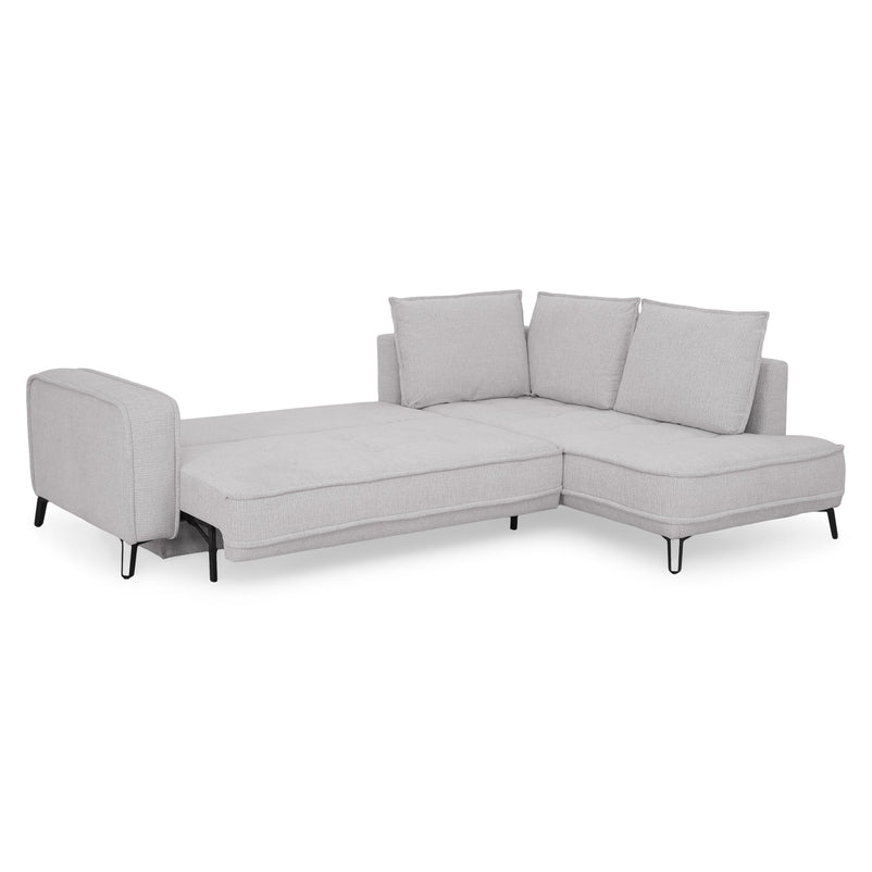 CHOLET Colțar extensibil, șezlong stânga/dreapta, ladă depozitare, stofă