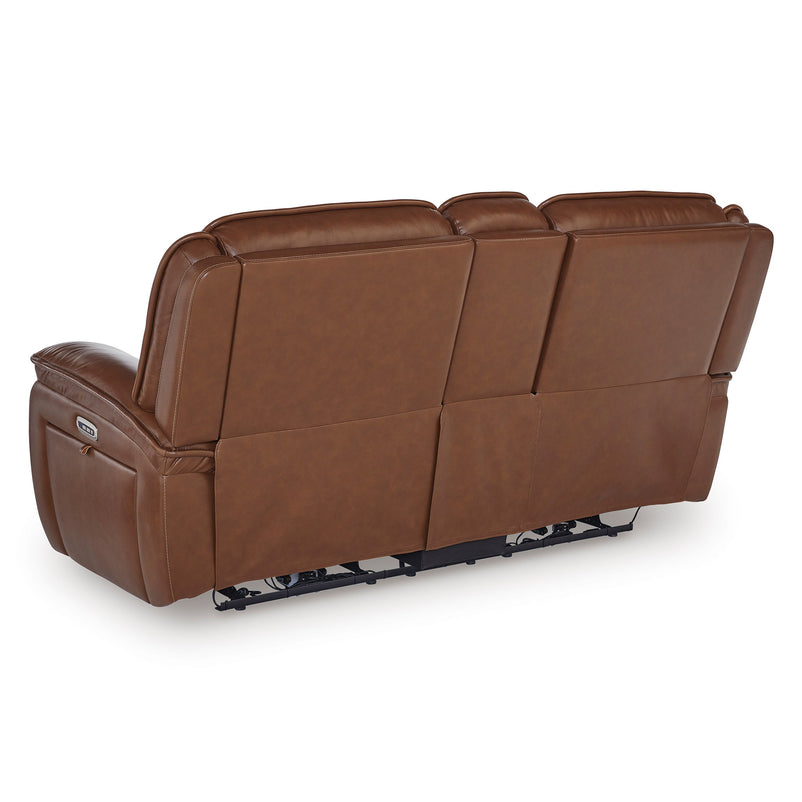 CRAWFORD Canapea 2 locuri, 2 reclinere electrice, consolă depozitare, piele