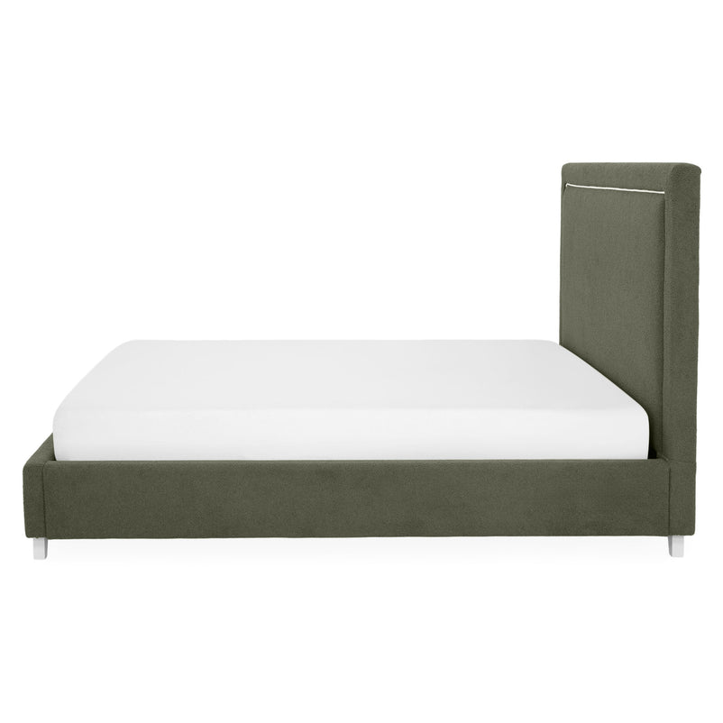 KOLLE Pat tapițat, 160x200cm, somieră și ladă depozitare incluse