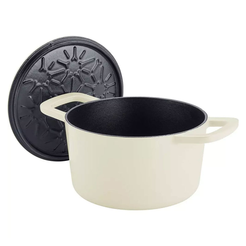 MOMENTS Oală cu mânere și capac, fontă, D.24cm