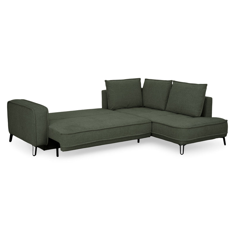 CHOLET Colțar extensibil, șezlong stânga/dreapta, ladă depozitare, stofă