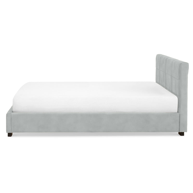 PRAGA Pat tapițat, 160x200cm, somieră rabatabilă și ladă depozitare incluse