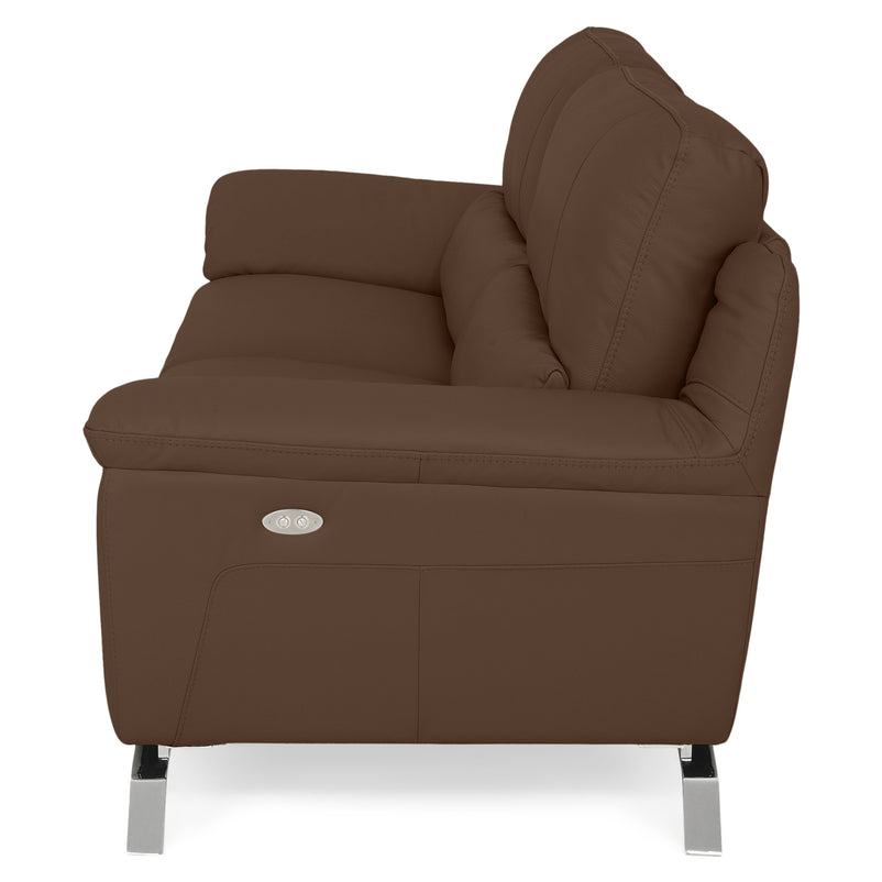 FINDLEY Canapea 3 locuri, 2 reclinere electrice, piele