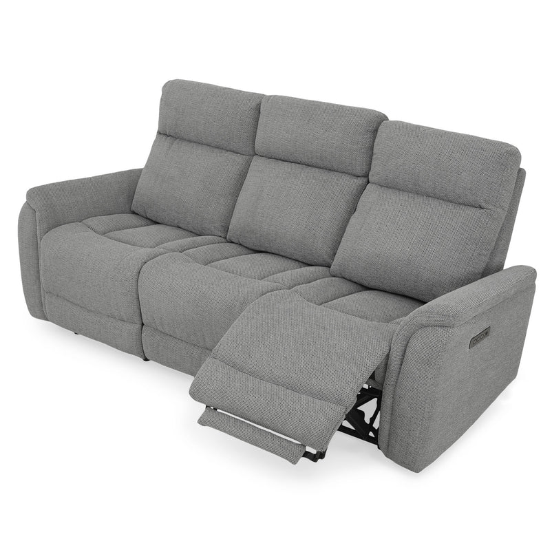 BARTON Canapea 3 locuri, 2 reclinere electrice, stofă