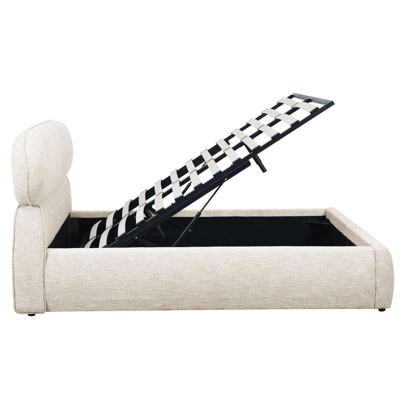 GRETA Pat tapițat, 160x200cm, somieră rabatabilă și ladă depozitare incluse