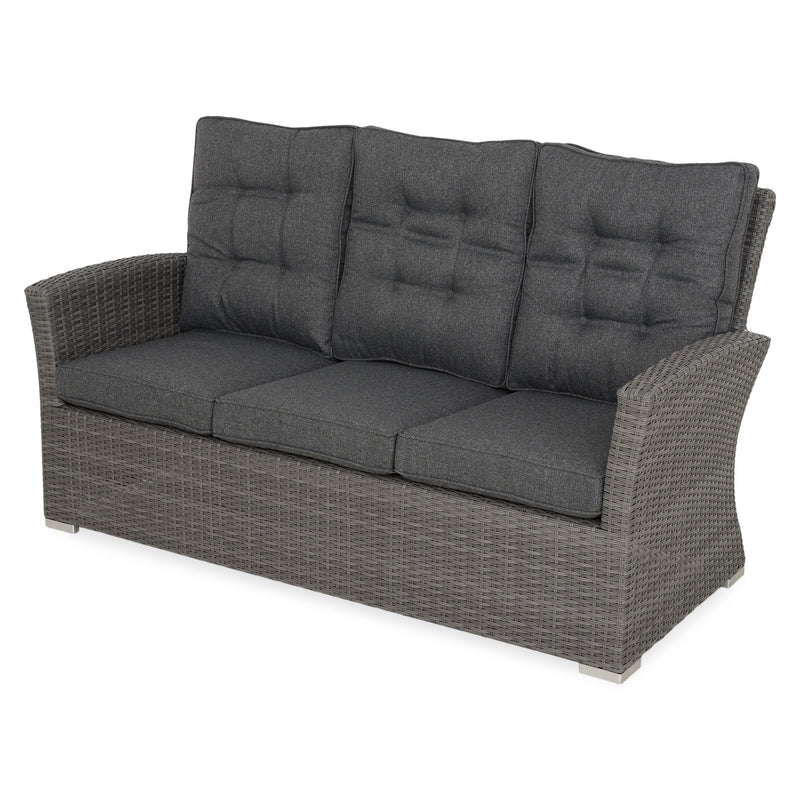 MARACAY Set mobilier terasă/grădină, 2 fotolii, canapea și masă