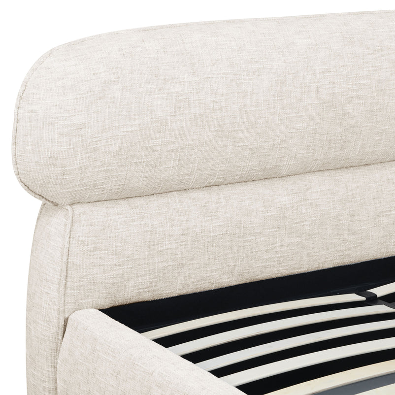 GRETA Pat tapițat, 160x200cm, somieră rabatabilă și ladă depozitare incluse