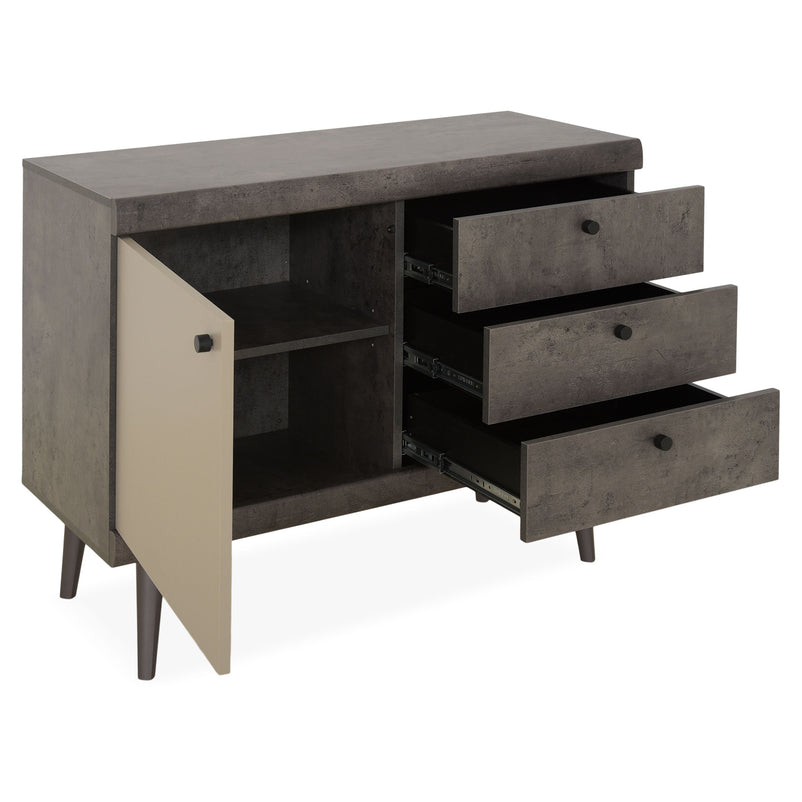 MATTIAS Comodă 1 ușă, 3 sertare