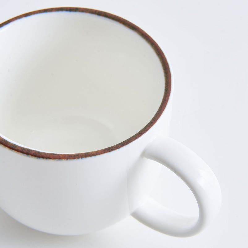 TUSCANY Set ceșcuță și farfurioară, porțelan, 210ml