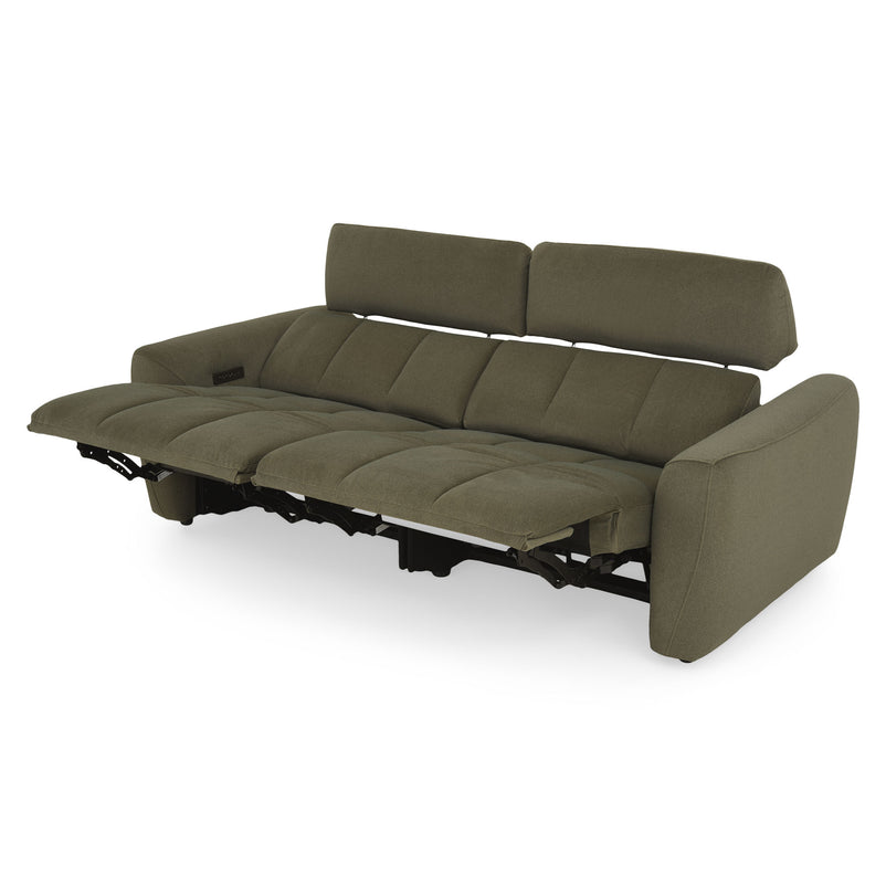 WISNER Canapea 3 locuri, 2 reclinere electrice, mecanism electric tetiere, stofă