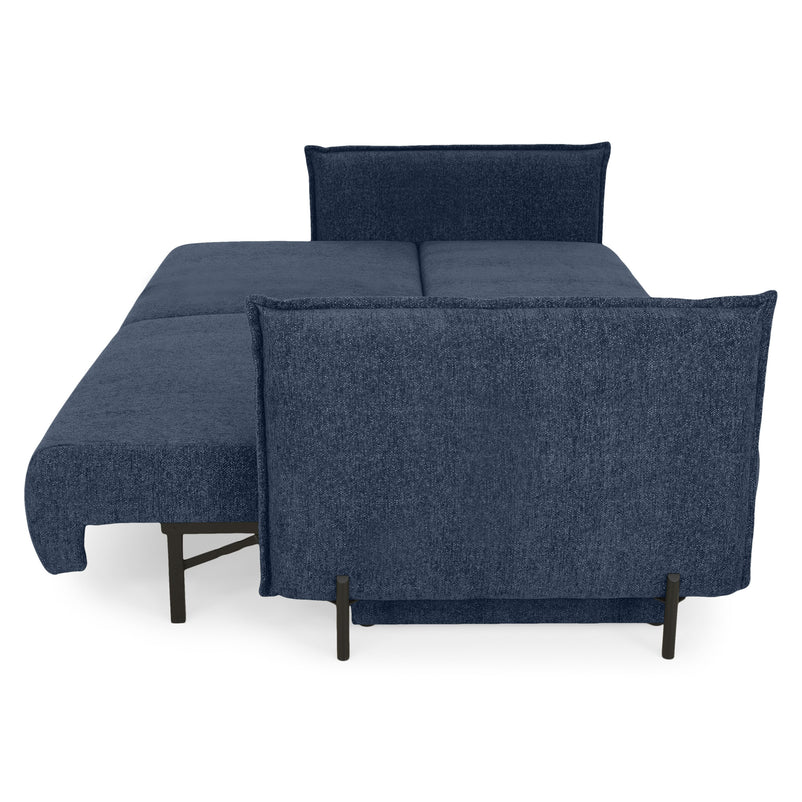 MOODY Canapea extensibilă, 3 locuri, ladă depozitare, stofă