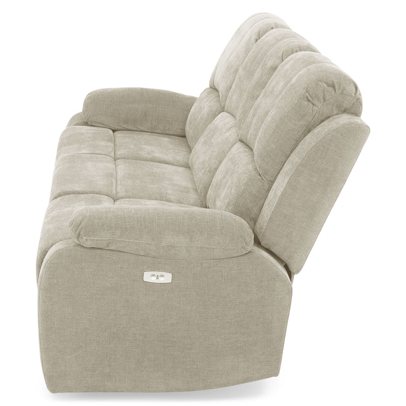 ALMATY Canapea 3 locuri, 2 reclinere electrice, stofă