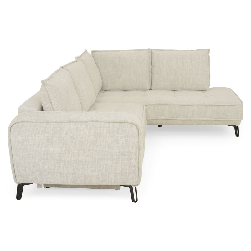 CHOLET Colțar extensibil, șezlong stânga/dreapta, ladă depozitare, stofă