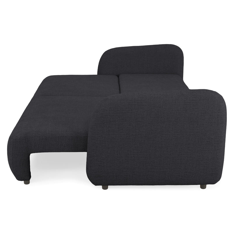 LUNEL Canapea extensibilă, 2 locuri, ladă depozitare, stofă