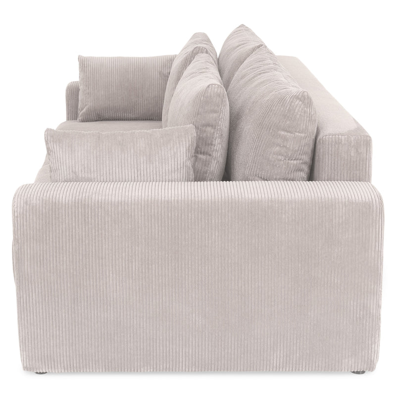 MELUN Canapea extensibilă, 3 locuri, ladă depozitare, stofă