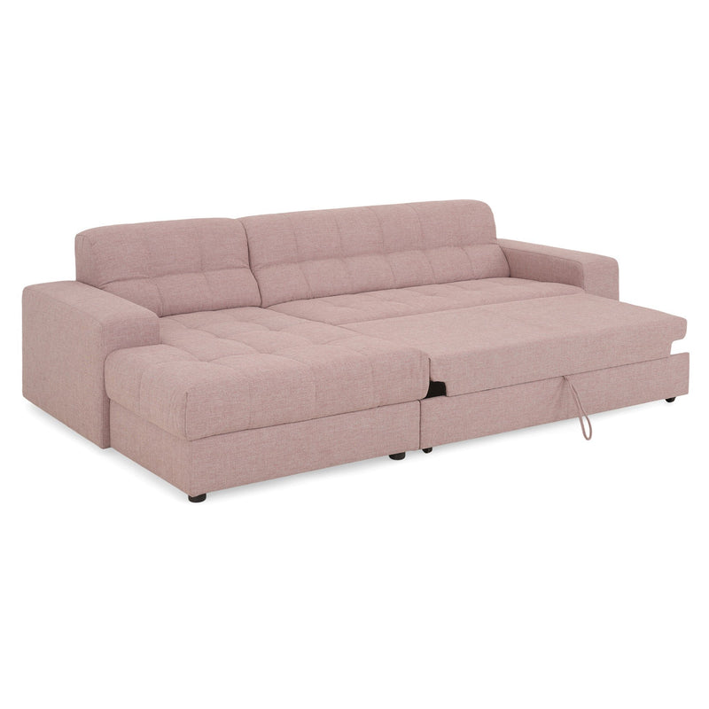 HAINES Colțar extensibil, șezlong stânga/dreapta, stofă