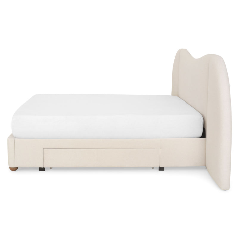 SOPHIE Pat tapițat, 160x200cm, somieră și sertare incluse