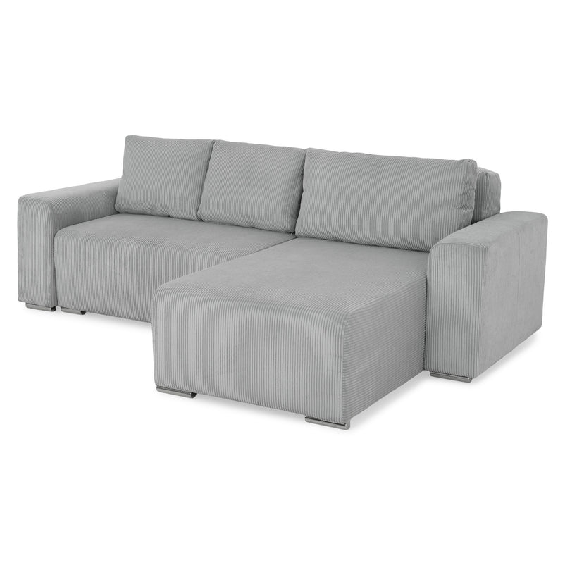 ONDINE Colțar extensibil, șezlong interschimbabil, ladă depozitare, stofă