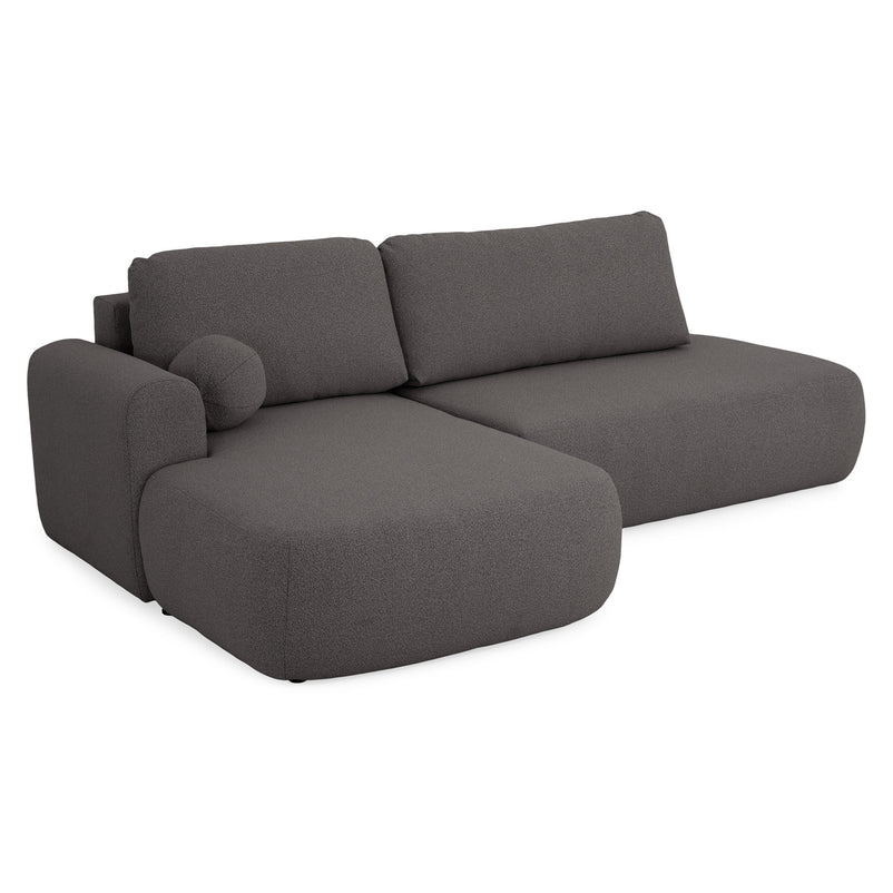 LAON Colțar extensibil, șezlong stânga/dreapta și ladă depozitare, stofă