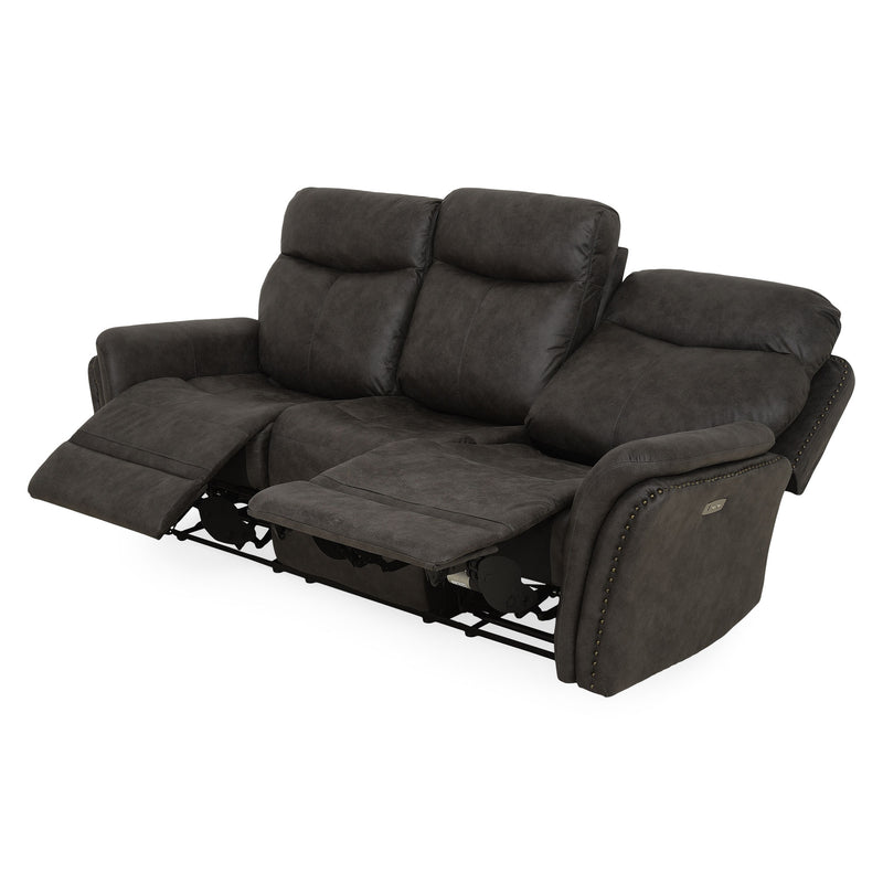 CROWSON Canapea 3 locuri, reclinere electrice, stofă