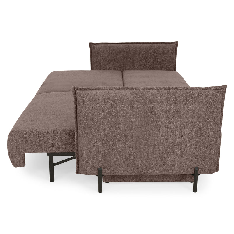 MOODY Canapea extensibilă, 3 locuri, ladă depozitare, stofă