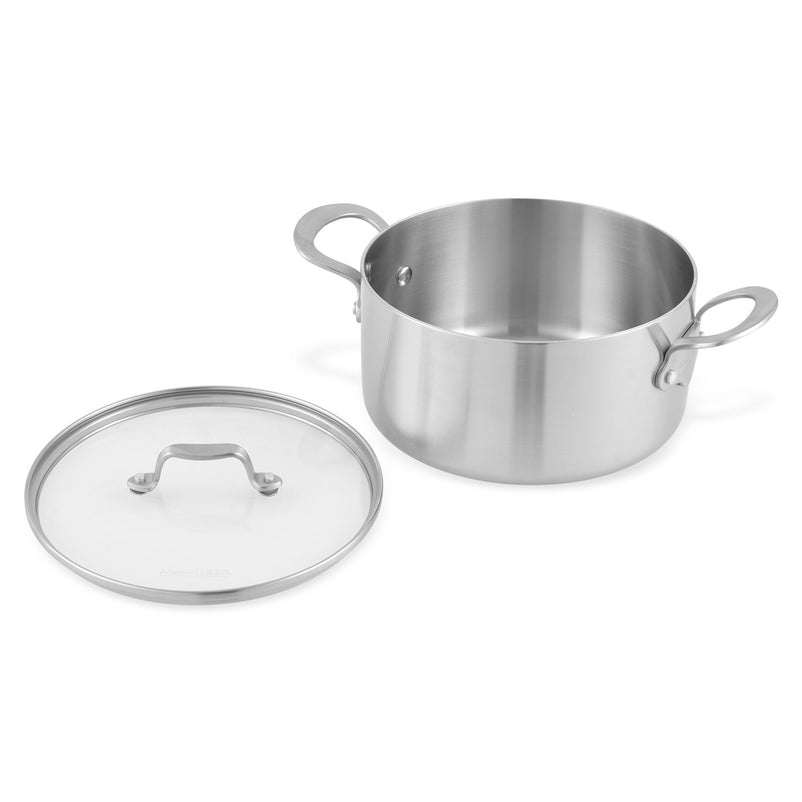MAUVIEL Oală cu mânere și capac, inox