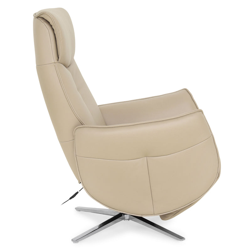 ADLER Fotoliu rotativ cu recliner electric, stofă