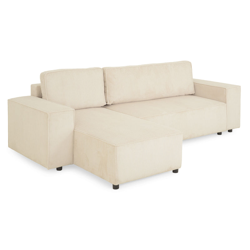 AINE Colțar extensibil, șezlong interschimbabil cu ladă depozitare, stofă