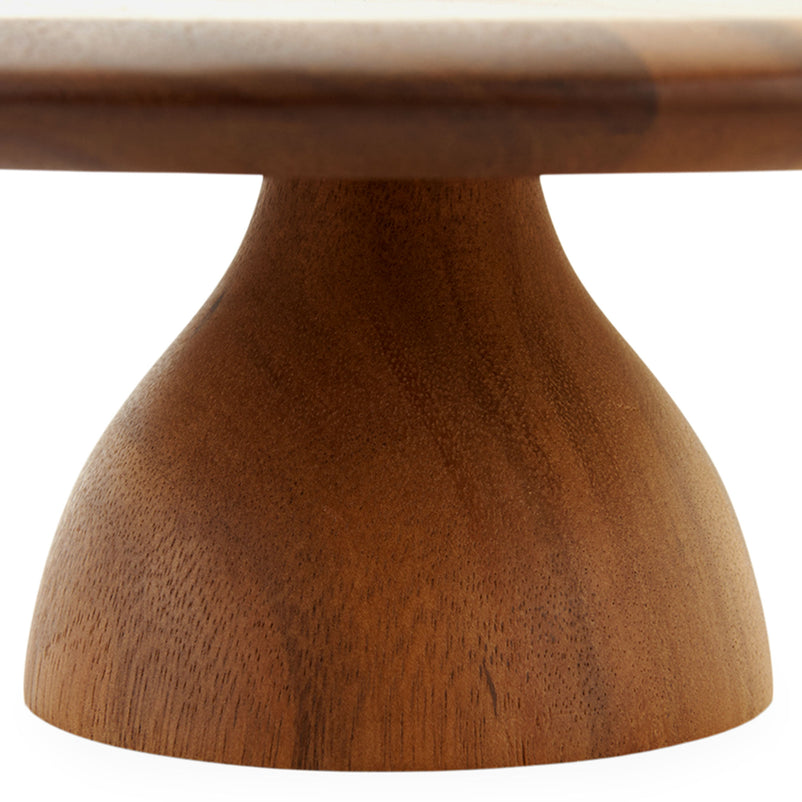 MASAI Platou cu picior, lemn, D.32cm