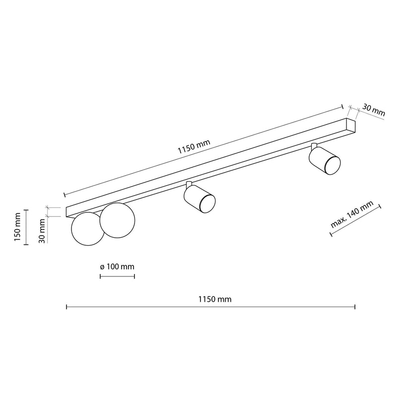 VOX Plafonieră 2x10W GU10+2x8W G9 LED