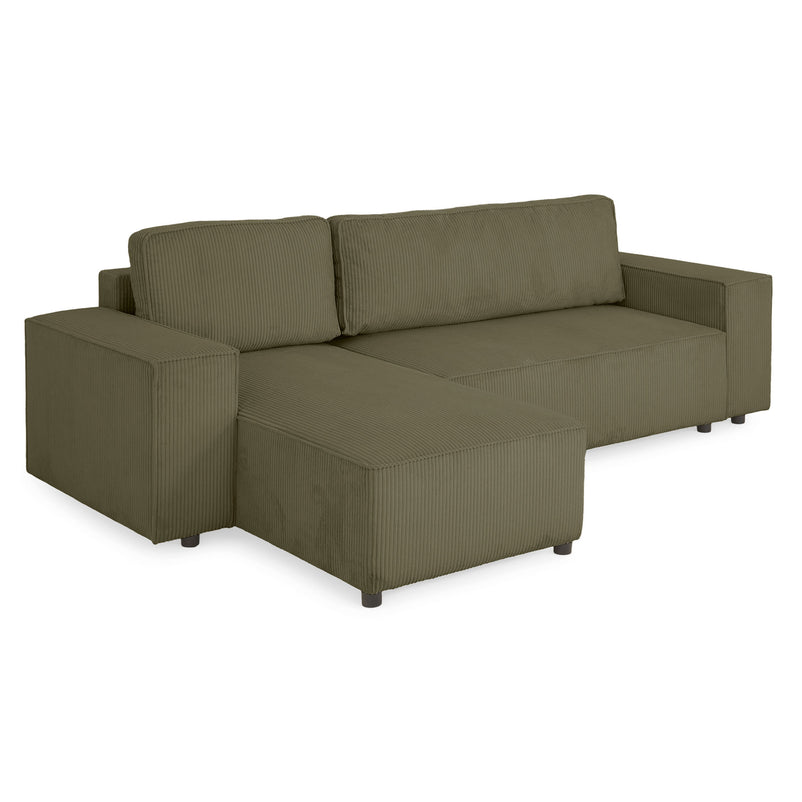 AINE Colțar extensibil, șezlong interschimbabil cu ladă depozitare, stofă