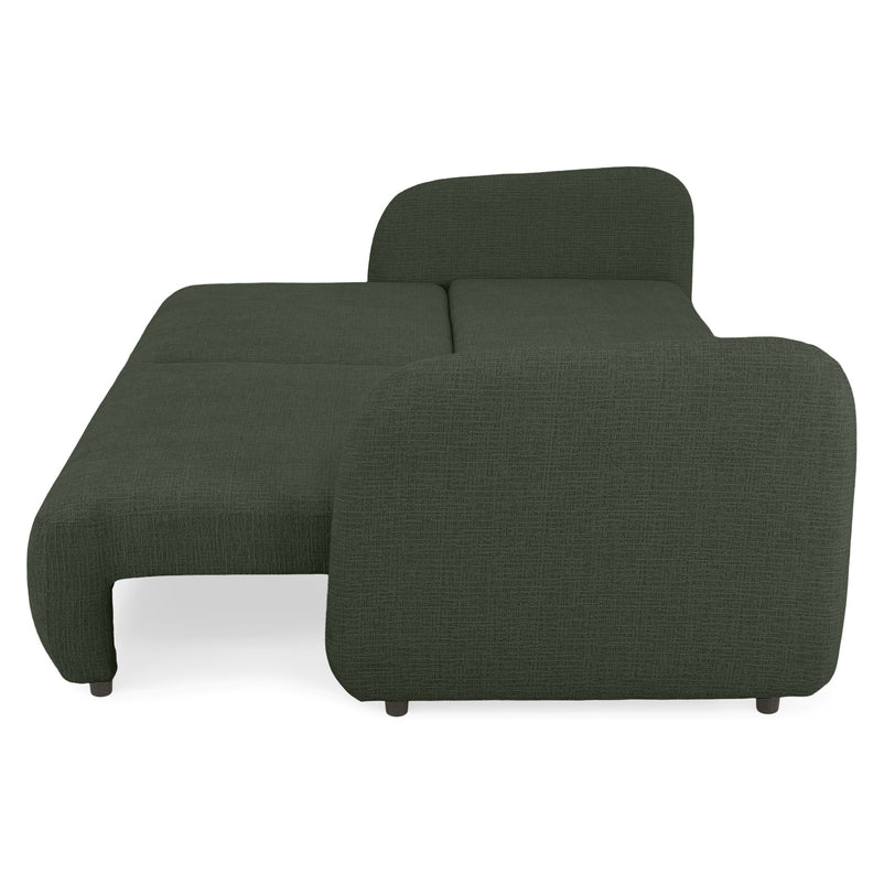 LUNEL Canapea extensibilă, 2 locuri, ladă depozitare, stofă