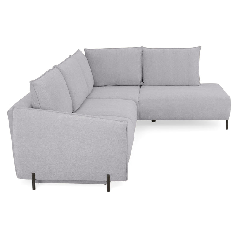 GRIGNY Colțar extensibil, șezlong stânga, ladă depozitare, stofă