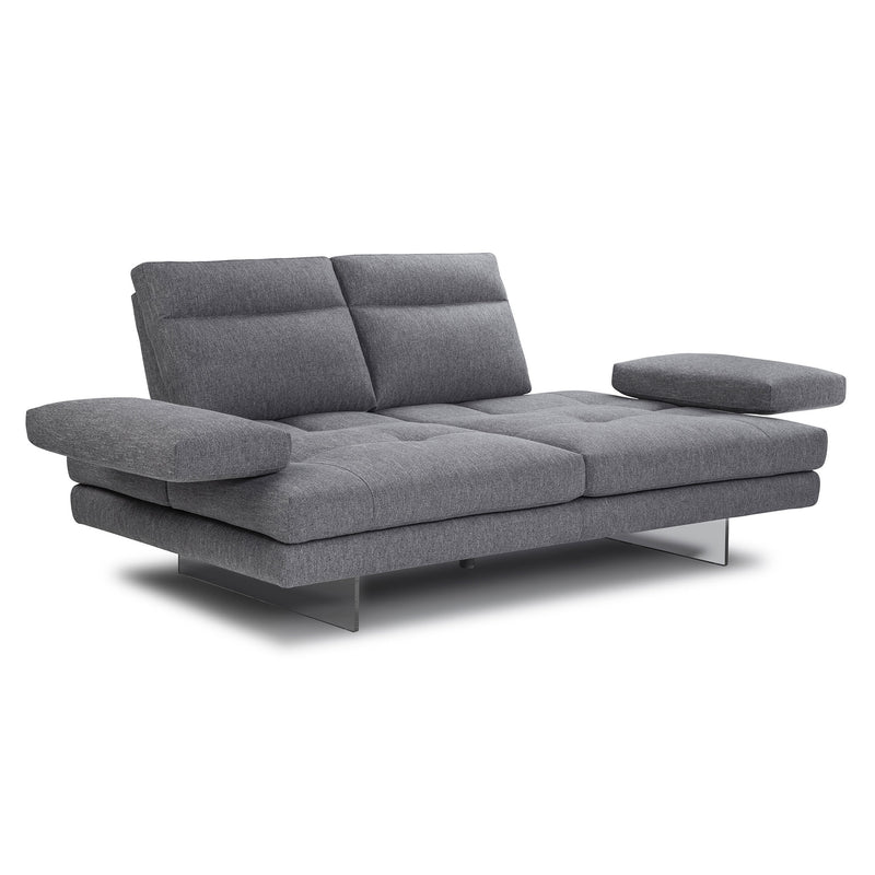 MISTERY Canapea 3 locuri cu mecanism manual spătar și brațe, stofă