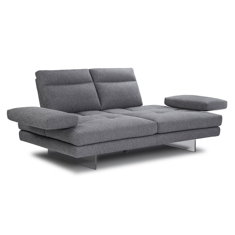 MISTERY Canapea 3 locuri cu mecanism manual spătar și brațe, stofă